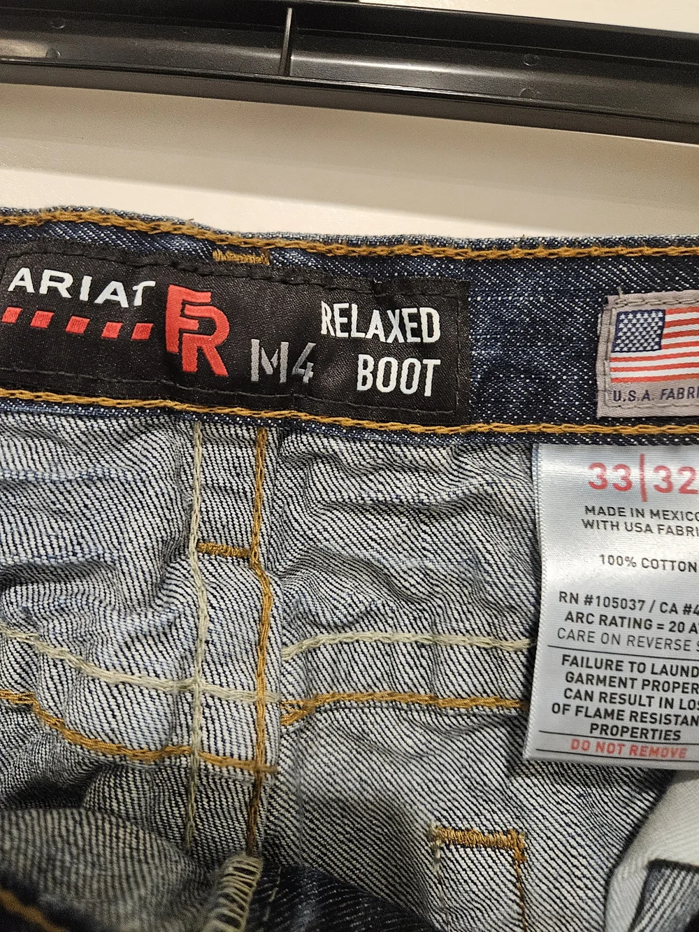 Ariat Dark Blue Relaxed Bootcut Mens Jeans with Utility Pocket # 933